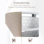 ⁦HiBREW 3 in 1 America Drip Coffee Machine Pour Over Coffee Maker Glass Teapot Hot Tea Maker 750ML H12⁩ - الصورة ⁦26⁩