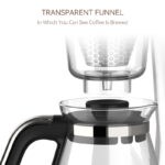 ⁦HiBREW 3 in 1 America Drip Coffee Machine Pour Over Coffee Maker Glass Teapot Hot Tea Maker 750ML H12⁩ - الصورة ⁦28⁩