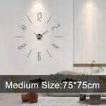 2022 Fashion 3D Mirror Sticker Wall Clock Quartz DIY Big Watch Decorative Kitchen Clocks Acrylic Letter Decor Oversize Clock - الصورة 3