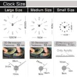 2022 Fashion 3D Mirror Sticker Wall Clock Quartz DIY Big Watch Decorative Kitchen Clocks Acrylic Letter Decor Oversize Clock - الصورة 5