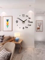 2023 Fashion 3D Big size wall clock mirror sticker DIY brief living decor meetting room wall clock Modern Design Silent Acrylic - الصورة 2