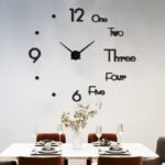2023 Fashion 3D Big size wall clock mirror sticker DIY brief living decor meetting room wall clock Modern Design Silent Acrylic - الصورة 3