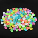 ⁦25/50pcs Glow in the Dark Garden Pebbles Glow Stones Rocks for Walkways Garden Path Patio Lawn Garden Yard Decor Luminous Stones⁩ - الصورة ⁦5⁩