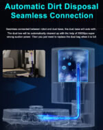 ⁦ABIR R30 Robot Vacuum Cleaner, Auto-Empty Station, Laser Lidar, 6500PA Suction,Multi-Floor Maping, Smart Home Wet Dry Appliance⁩ - الصورة ⁦2⁩