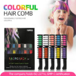 Hair chalk comb, Valentine's gift, 10 washable children's make-ups, ideal for Christmas birthday party children's toys