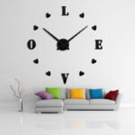 Large Wall Clock Watch 3D Wall Clocks De Pared Home Decoration Love Wall Stickers Pecial Living Room Home Decoration Accessories - الصورة 2