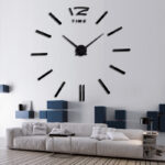 ⁦sale wall clock watch clocks 3d diy acrylic mirror stickers Living Room Quartz Needle Europe horloge free shipping⁩ - الصورة ⁦2⁩