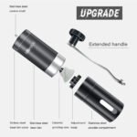 مجموعة القهوة اكسسوارات القهوة طاحونة يدوية مطحنة الزجاج وعاء مع مرشح المنقط Gooseneck غلاية المتخصصة مجموعة باريستا - الصورة 5