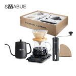 مجموعة القهوة اكسسوارات القهوة طاحونة يدوية مطحنة الزجاج وعاء مع مرشح المنقط Gooseneck غلاية المتخصصة مجموعة باريستا